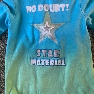green nd blue hoodie